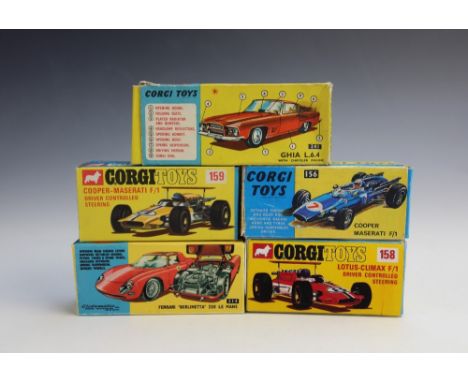 A collection of boxed die cast model vehicles, to include Corgi examples comprising: a 347 Chevrolet Astro 1, a 158 Lotus Cli