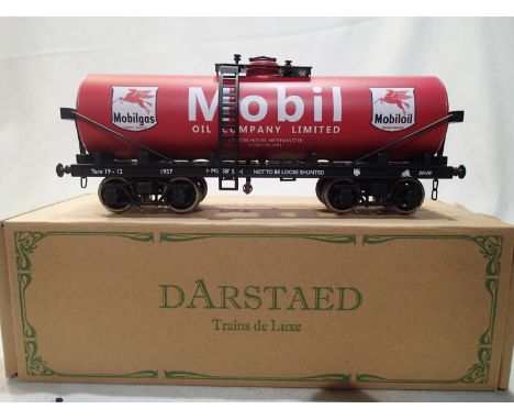 O gauge Darstaed bogie oil, tanker Mobil, excellent condition, boxed. UK P&amp;P Group 1 (£16+VAT for the first lot and £2+VA