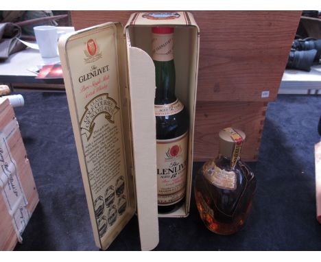The Glenlivet 12 years old Pure Single Malt Scotch Whisky Classic Golf Courses "Royal Dornoch", 750ml in tin, Dimple blended 