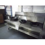 SUPREME S/S 3-BURNER GAS WOK COUNTER