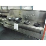 SUPREME S/S 4-BURNER GAS WOK COUNTER