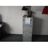 4-DRAWER FILE CABINET & ASST. LAMPS (LOT)