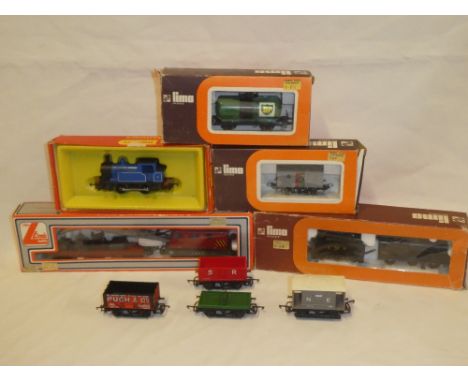 Lima 00 gauge - LMS tank locomotive and tender in original box; boxed crane wagon; Hornby 00 gauge 0-4-0 Industrial locomotiv