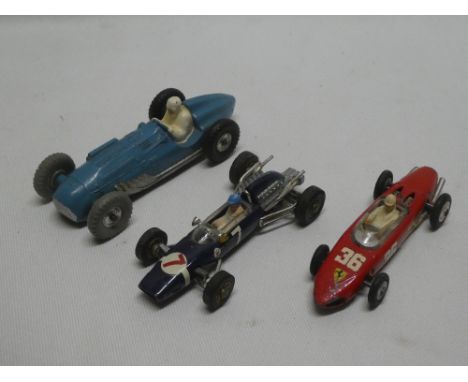 Dinky Toys - 230 Talbot Lago racing car and two Corgi racing cars (3)