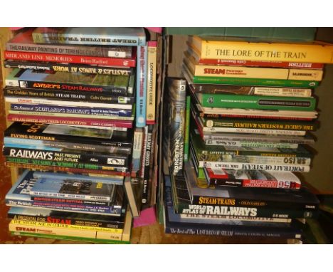 A large selection of railway books including Portrait of Steam, Great Locomotives of the Southern Railway, Pictorial Records 