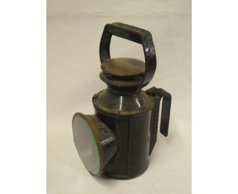 A British Rail painted metal hand lantern