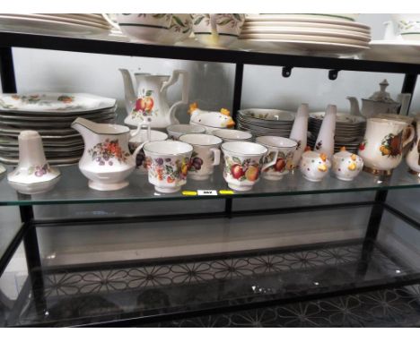 A lot to include 42 pieces of ceramic tableware in the Fresh Fruit pattern by Johnson Brothers and similar