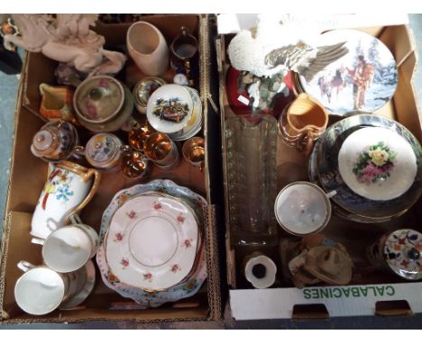 A good mixed lot to include a quantity of ceramics comprising, a Marshall's anti-tannic tea infuser teapot, Burleigh ware Jap