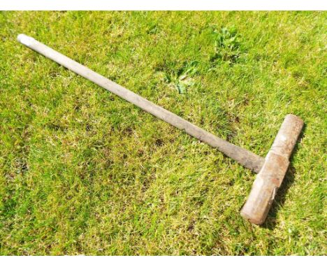 Railwayana - an early 20th century sleeper bracket installation hammer, 'marked 10 lb, Oil Pin BR'
