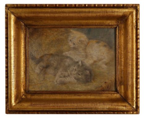 Mischtechnik - Wilhelm Schwar attr. (1860 Münster - 1943 München) "Paar Katzen", rückseitig beschriftet: W.Schwar, auf Karton