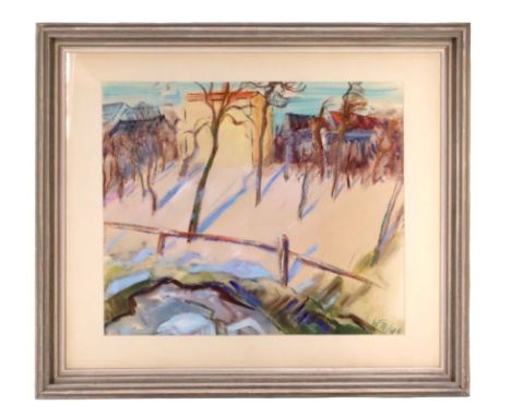 Mischtechnik - Wilhelm Niedermayer (1899 Passau - 1965 Englburg) "Winterlandschaft", r.u. monogrammiert, datiert (19)49, auf 
