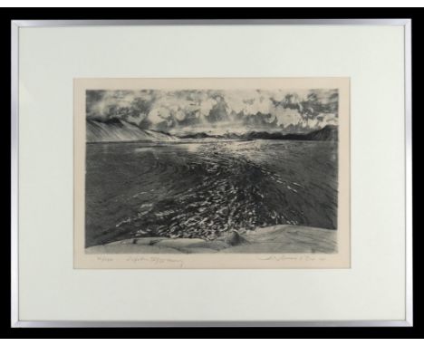 Radierung - Wolfgang WERKMEISTER (1941 Berlin) "Lofoten", r.u. Bleistiftsignatur, datiert 75, Nr. 72/150, IV.Fassung, Maße Da