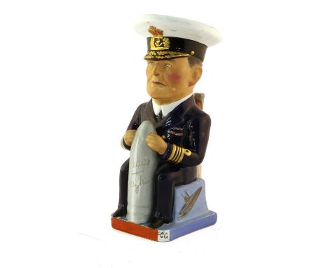 A Wilkinson Pottery First World War Allied Commander Toby Jug, circa 1915-1919, designed by Sir Francis Carruthers-Gould, Adm