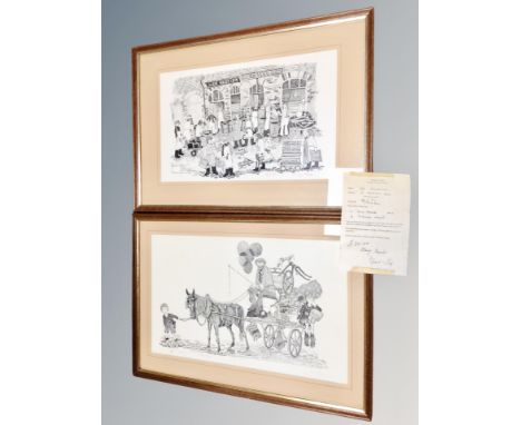 A pair of Robert Olley prints from an edition of 500, signed by the artist, 48 cm x 29 cm 