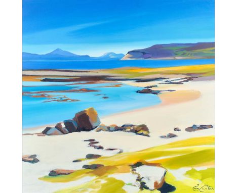 Pam Carter (b.1952) Scottish "Muck Beach" Signed, oil on canvas, 74cm by 73cmProvenance: Walker Galleries Ltd., Harrogate  Th