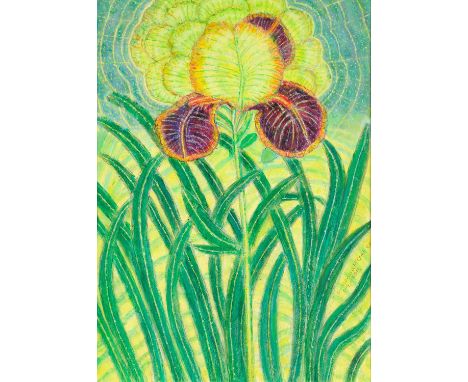 Leonard William Joseph McComb RA (1930-2018)"Iris"Signed and dated 1/4/2017, acrylic on paper, 53cm by 38cmProvenance: Royal 