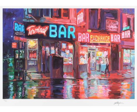 Bob Dylan (b.1941) American "Terminal Bar" (2023) Signed and numbered 92/295, giclee print from "The Beaten Path", 49cm by 66