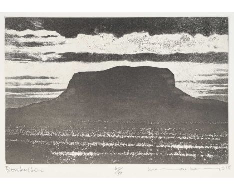 Norman Ackroyd CBE, RA (1938-2024) "Benbulben"Signed and dated (20)18, inscribed and numbered 60/90, etching, 22cm by 28cm (u