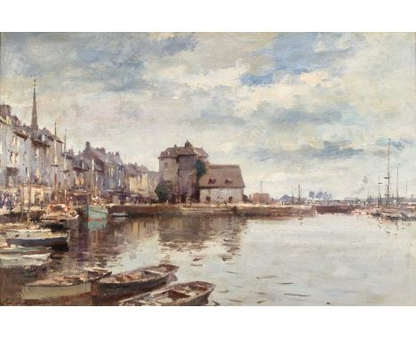 Edward Seago RBA, ARWS, RWS (1910-1974) "The Lieutenance Honfleur" Signed, inscribed verso, oil on board, 50cm by 75cm  Prove