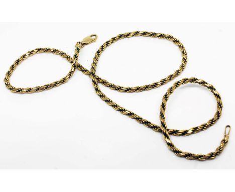 A 9ct gold chain, length 45cm, 9ct gold import marks, wt. 12.8g.  