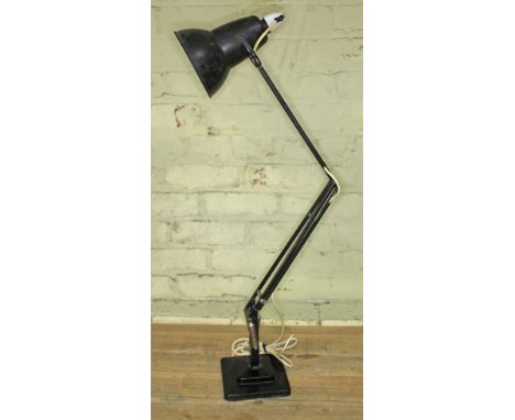 A Herbert Terry &amp; sons black angle-poise lamp.  