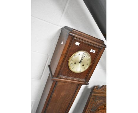 An early 20th Century oak cased Grandmother clock, height approx. 140cm