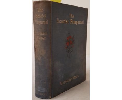 The Scarlet Pimpernel by Baroness Orczy, G.P. Putnam's Sons, New York &amp; Lonblue decorative cloth, The Knickerbocker Press