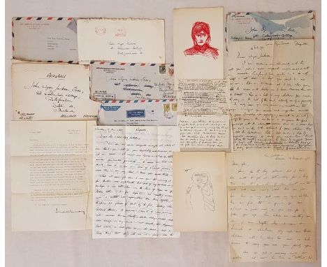 Desmond O'Grady Archive - a series of 5 letters from Desmond O'Grady to Dr John Wyse Jackson including a signed copy of The D