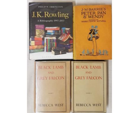J. K. Rowling A Bibliography 1997-2013 by Philip W Errington and signed by him; West, Rebecca. Black Lamb and Grey Falcon, vo