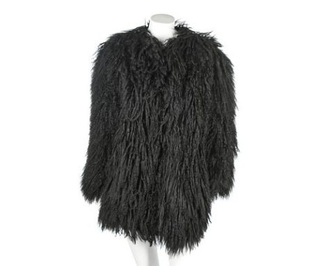 An Yves Saint Laurent Fourrures mongolian lamb jacket, 1980s, labelled, chest approx 97cm, 38in; together with a Chloe beaver
