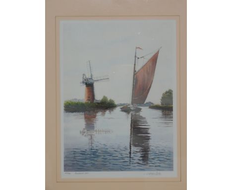 Martin Sexton (British, 20th/21stC). Billowing Sail, limited edition print 485/500., signed and titled, 34.5cm high, 25cm wid