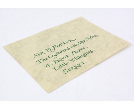 Harry Potter & the Philosopher's Stone (2001) Production made sealed unopened Hogwarts Invitation envelope addressed to Harry