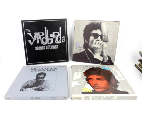 A group of 21 CD and vinyl box sets including Eric Clapton Crossroads, Bob Dylan Biograph,  The Complete Buddy Holly, The Yar
