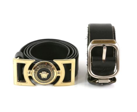 Lady Gaga - two belts from a music tour professional, part of Lady Gaga's wardrobe on tour, one Dolce and Gabbana, the other 