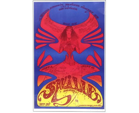 The Jimi Hendrix Experience - Saville Theatre 1967 concert poster, printed later, artwork by Hapshash and the Coloured Coat, 