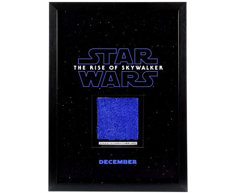 Star Wars Episode IX: The Rise of Skywalker (2019) - A Piece of the European Premiere Carpet. The 4x4 inch piece of blue carp