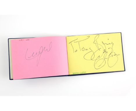 Autographs - Album containing approx. 40 signatures, including Virginia McKenna, Mike Summerbee, Vladimir Vasiliev, Billy Bre
