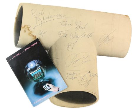 The Tubes - An official programme signed on the inside by eight including Prairie Prince, Michael Cotton, Roger Steen, Vince 