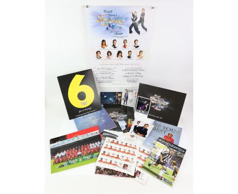 Various autographed memorabilia from the sporting world - including a Newcastle United programme signed by Michael Owen, phot