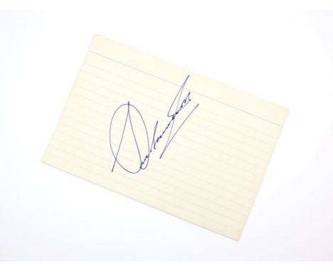 Golf - A signed autograph of Seve Ballesteros, 4 x 6 inches. Provenance: From the collection of Anthony Bridgeman. Tony was i