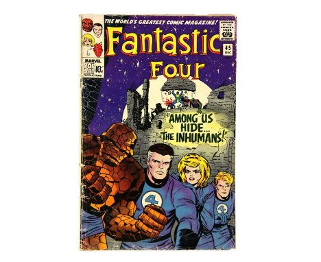 Marvel Fantastic Four Comic No.45 - Dec 1st 1965 (First appearance of in-humans, Medusa revealed by Crystal's sister).