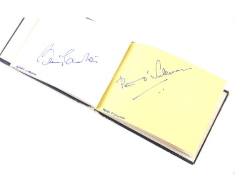 Autographs - Album containing approx. 50 signatures, including Stirling Moss, Virginia Wade, Nick Faldo, Paul Cook, Bobby Cha