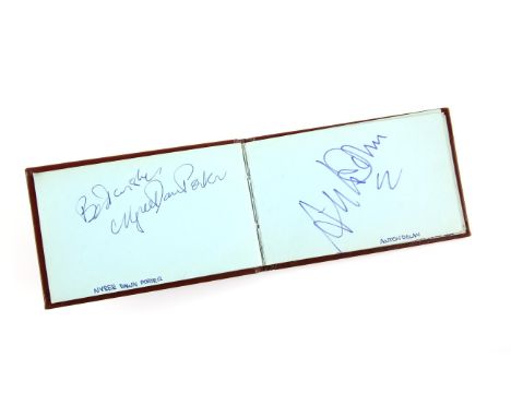 Autographs - Album containing approx. 35 signatures, including Richard Todd, Jessie Matthews, Simon Williams, Dinsdale Landen
