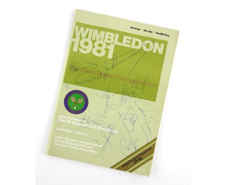 Tennis - Wimbledon 1981 programme from 4th July signed to the front cover (some also inside) by Bjorn Borg, John McEnroe, Vir