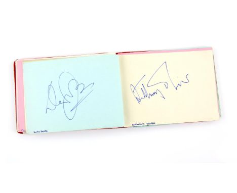 Autographs - Album containing approx. 40 signatures, including Judy Geeson, Jennifer Wilson, Martin Young, The Goodies, Fulto