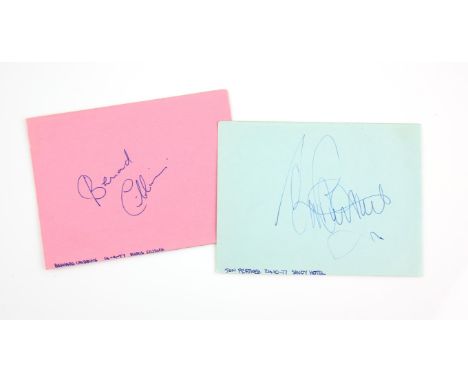 Doctor Who - Two autographs of Jon Pertwee and Bernard Cribbins, each 4 x 5.5 inches (2). Provenance: From the collection of 