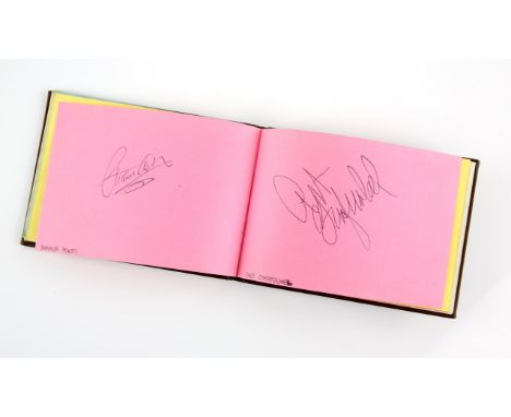 Autographs - Album containing approx. 50 signatures, including Dean Martin Jnr, Arthur Askey, Art Garfunkel, Jacqueline Bisse