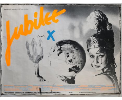 Jubilee (1978) British Quad poster for the rare country-of-origin poster for early Derek Jarman production starring Adam Ant,