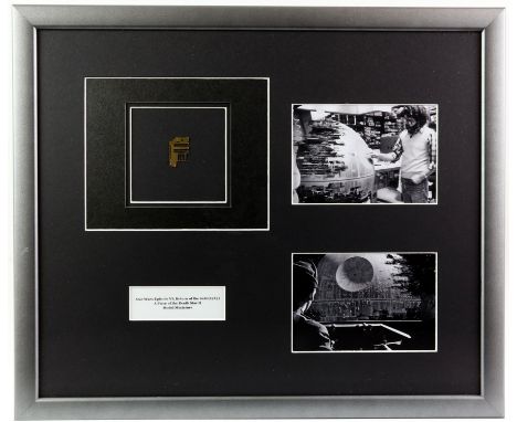 Star Wars: Return of the Jedi (1983) - A Piece of the Death Star II. The 3x2cm filigree fragment made from etched Brass & Luc