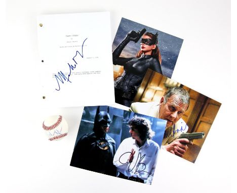 Batman - Signed items to include Christian Bale signed baseball, Batman Returns script signed by Michelle Pfeiffer, Batman Be